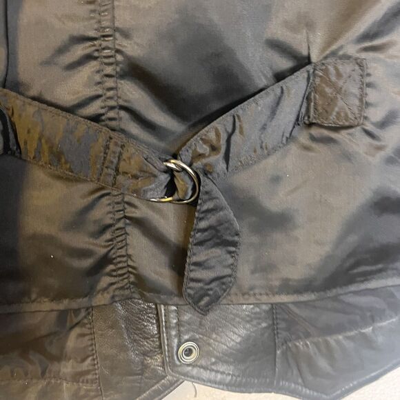 Metropolitan New York Vintage Black Leather Patchwork Button Front Vest medium - Picture 6 of 7
